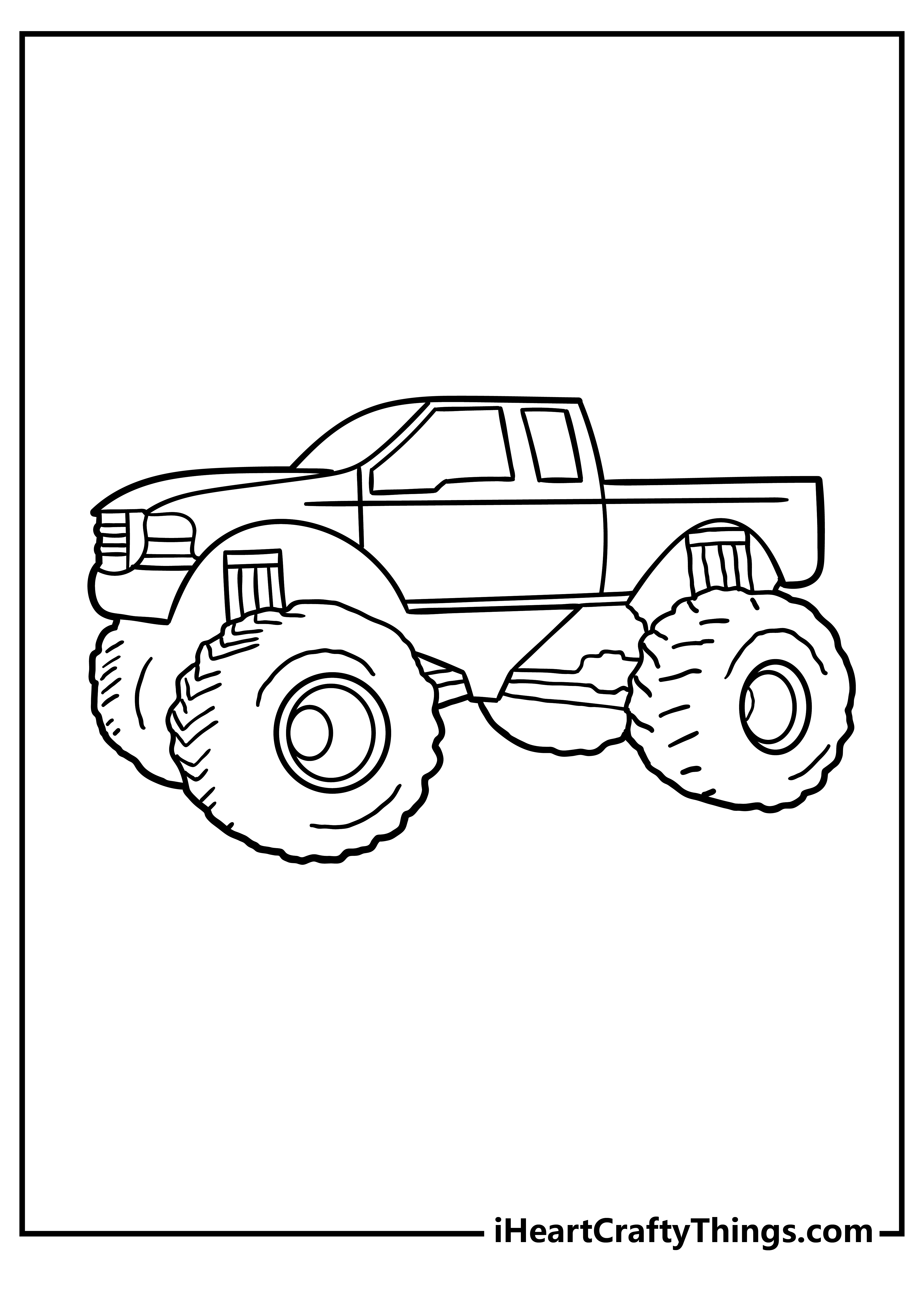 Monster truck coloring pages free printables