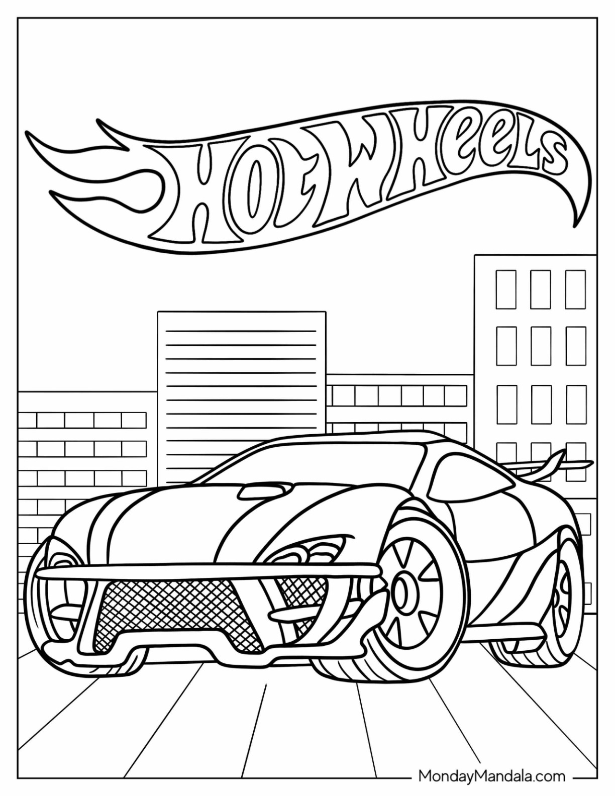 Hot wheels coloring pages free pdf printables