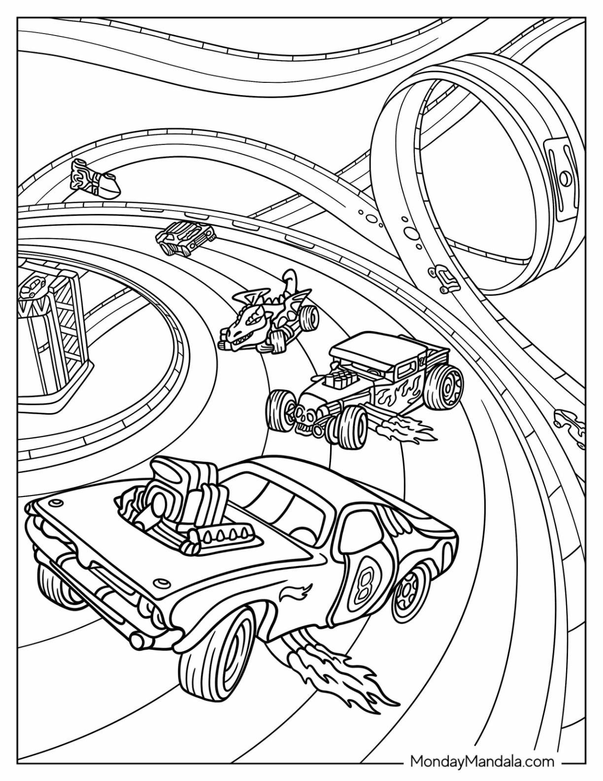 Hot wheels coloring pages free pdf printables