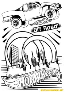 Hot wheels coloring pages