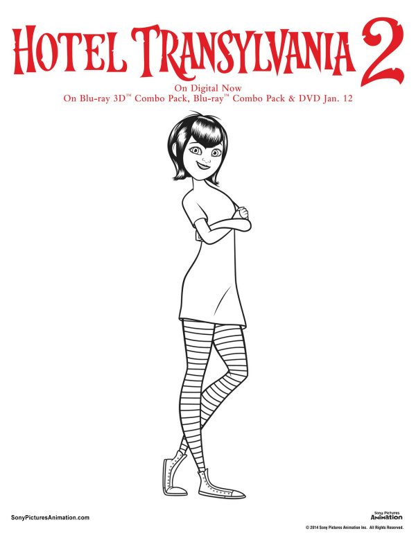 Free hotel transylvania printable mavis coloring page