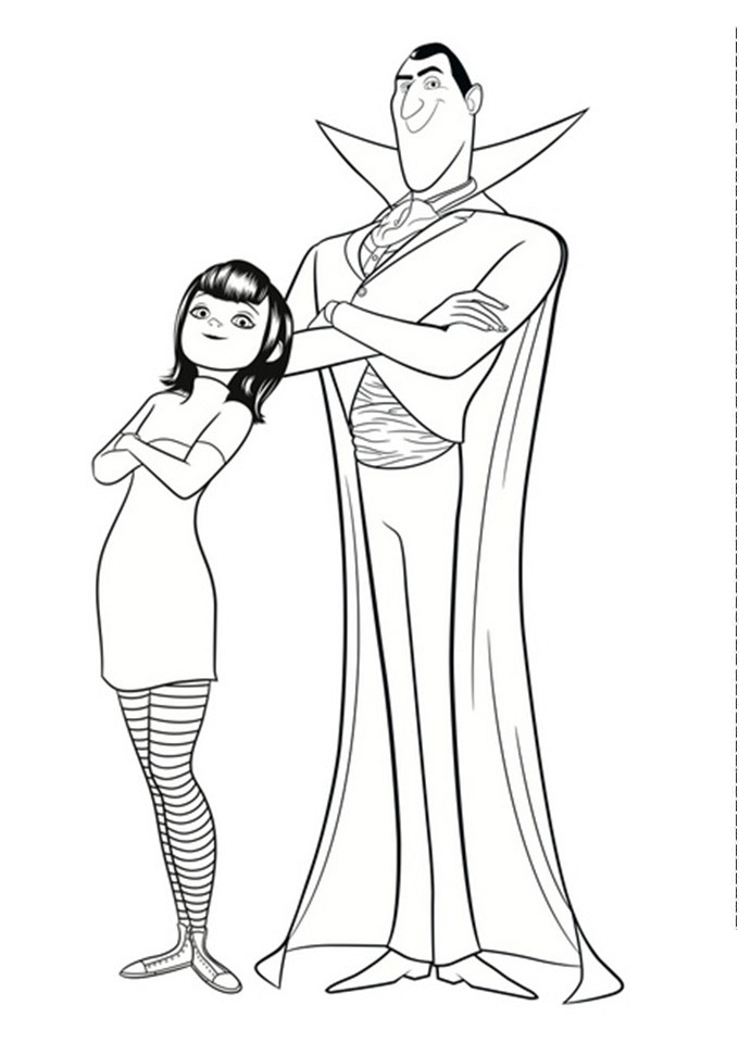 Hotel transylvania coloring pages for children