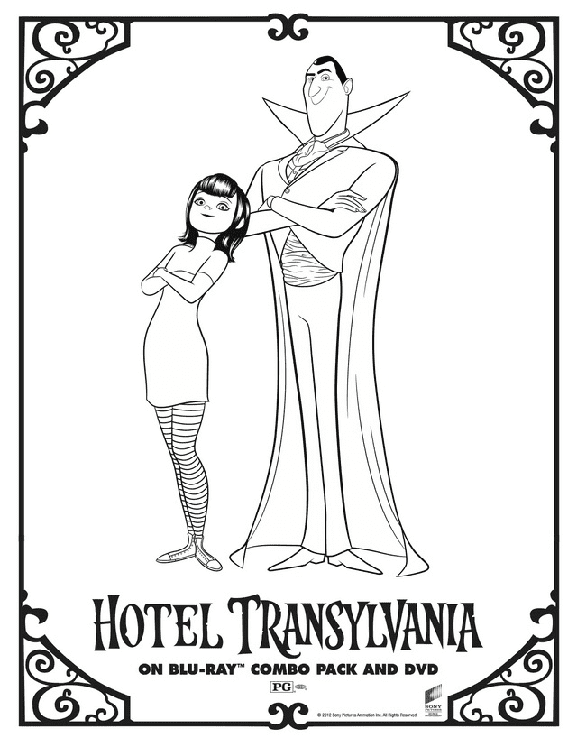 Hotel transylvania coloring pages printable for free download