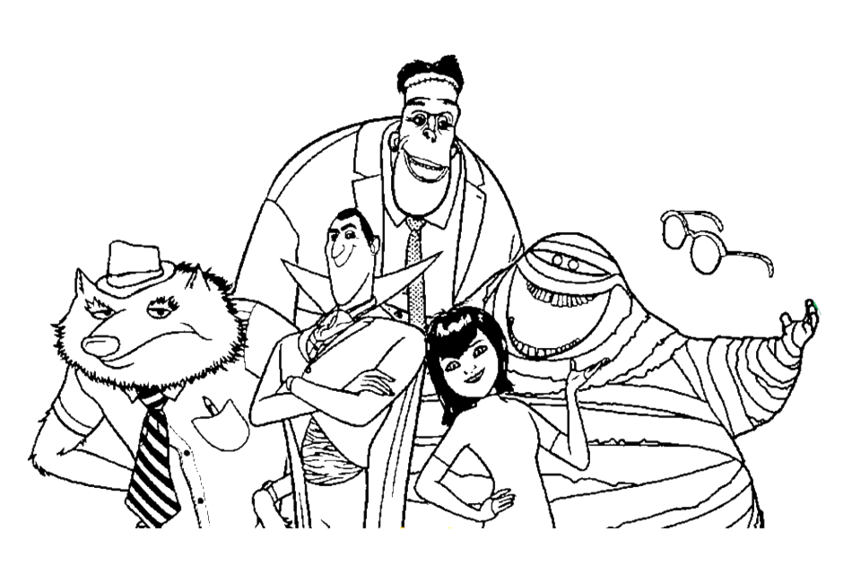 Hotel transylvania coloring pages