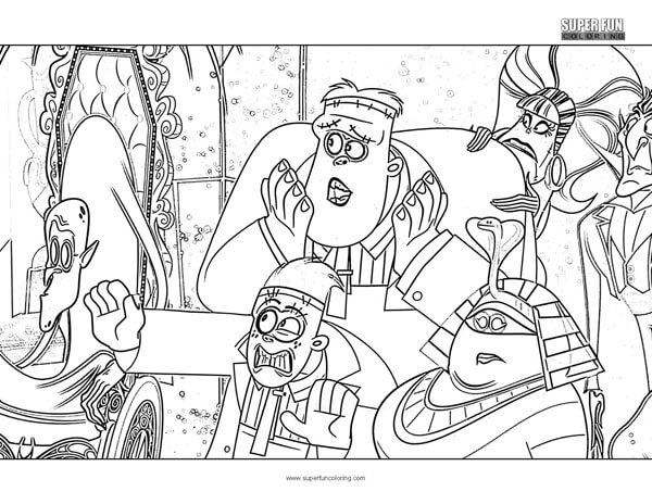 Hotel transylvania coloring page