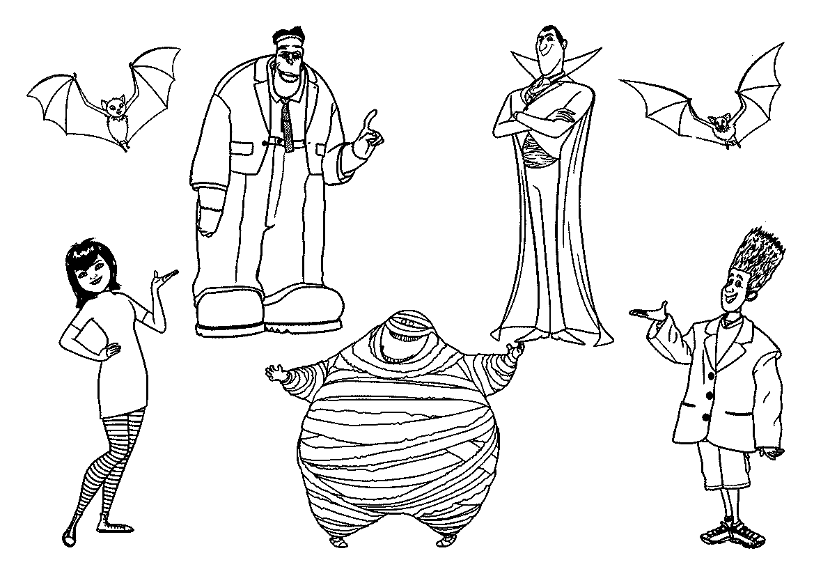 Hotel transylvania coloring pages