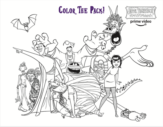 Free printable hotel transylvania coloring pages activity book