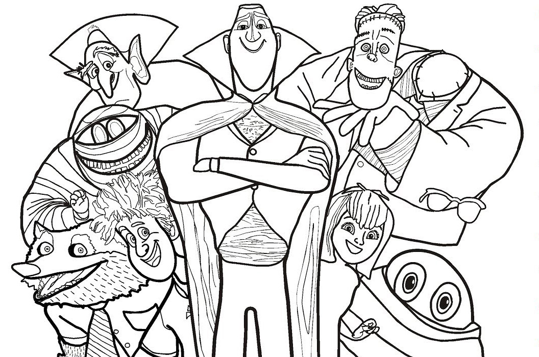 Hotel transylvania coloring pages