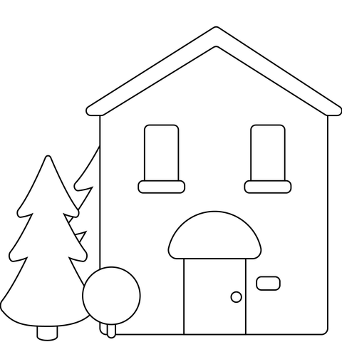 House with garden emoji coloring page free printable coloring pages