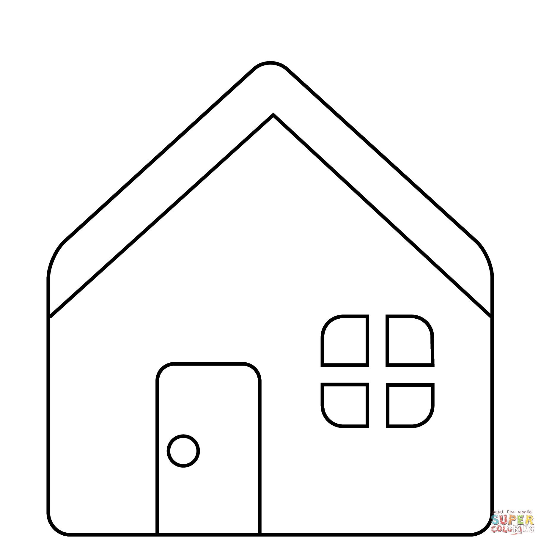 House emoji coloring page free printable coloring pages