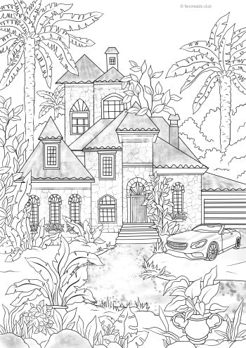 Fancy house â favoreads coloring club