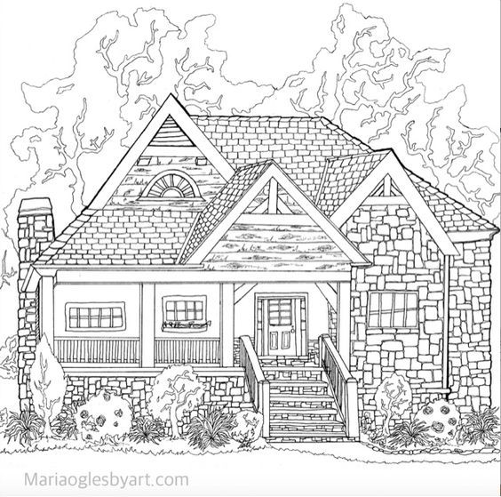 House coloring page