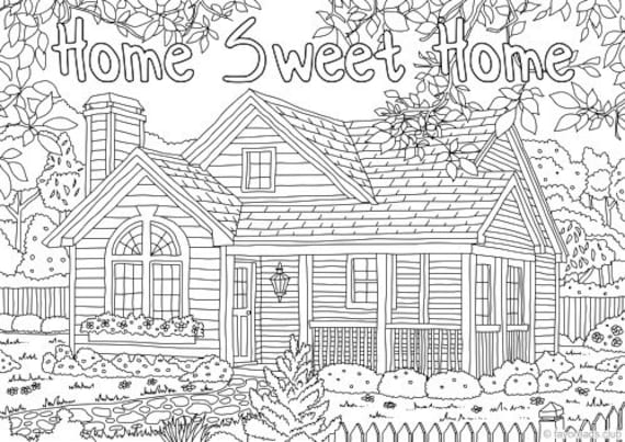 Beautiful houses bundle printable adult coloring pages from favoreads coloring book page for adults coloring sheet coloring design