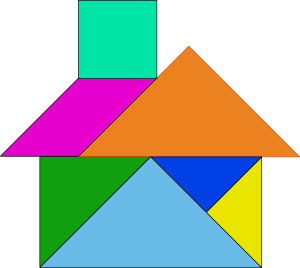 Tangram house blocks clip art aulas tangran atividades