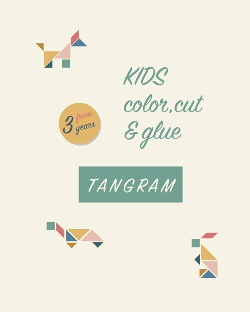 Kids color cut glue tangram shapes dodo graphic house books