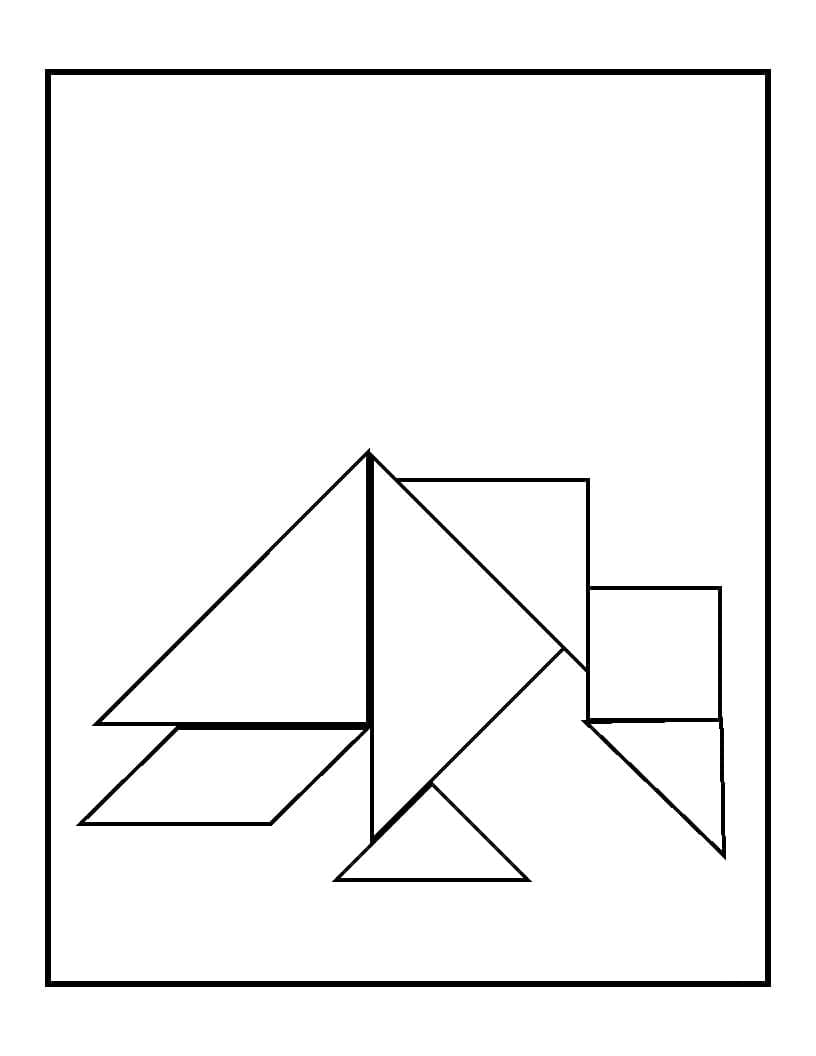 Chinese tangrams coloring pages