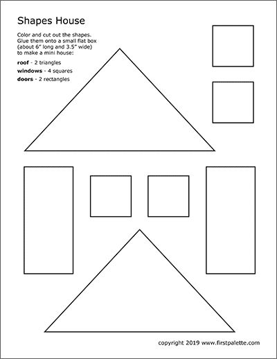 Shapes house template free printable templates coloring pages firstpalette templates printable free house template paper house template