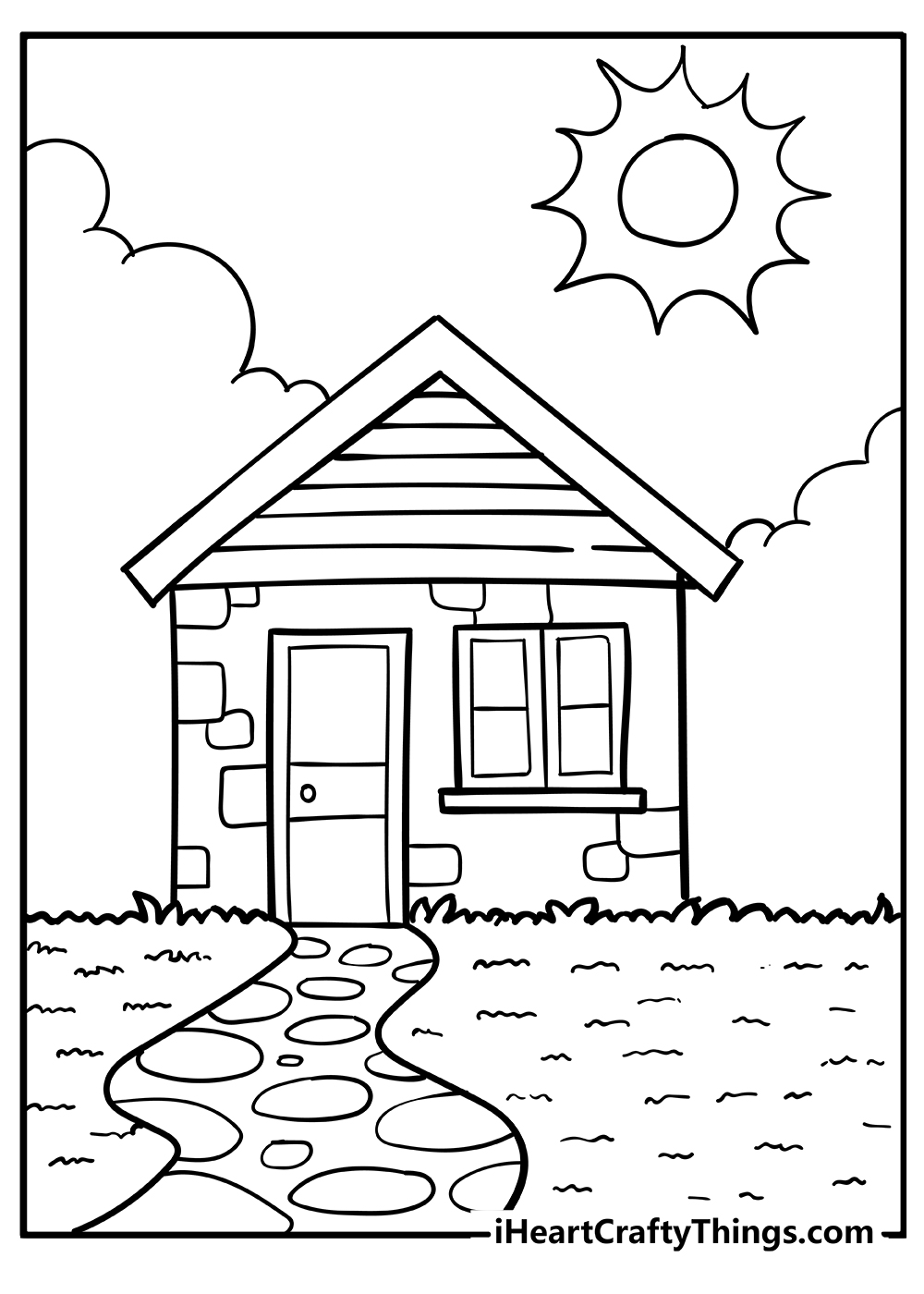 House coloring pages free printables