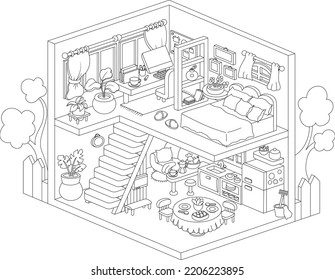 Rooms coloring pages images stock photos d objects vectors