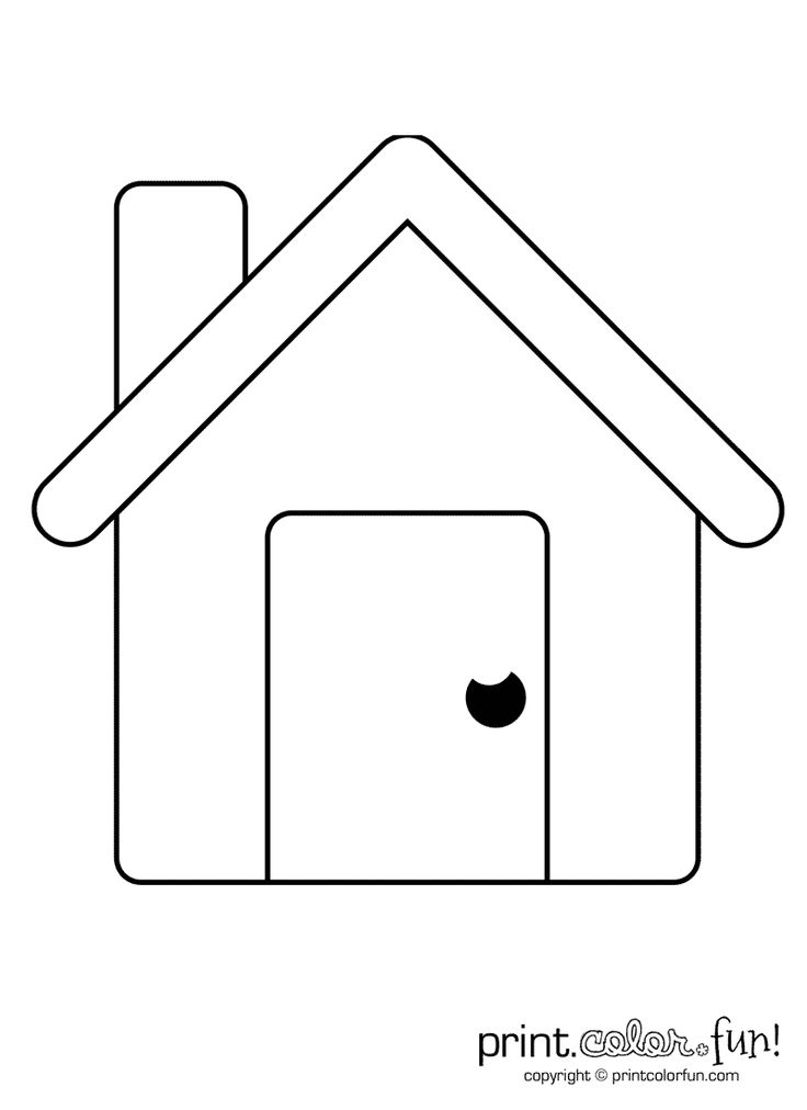 This picture of a simple house is ready for any colors you like the big birthday calendar book largeâ house colouring pages coloring pages simple house drawing