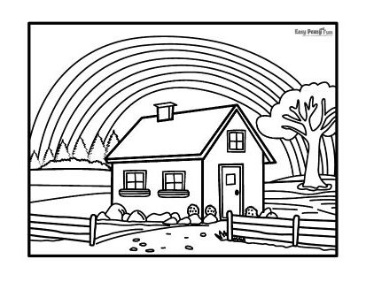 Rainbow coloring pages â printable coloring pages