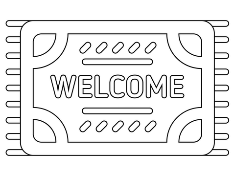 Wele mat coloring page free printable coloring pages