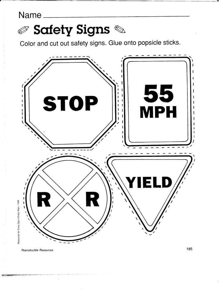 Safety sign coloring page early childhood curriculums coloring pages early childhood