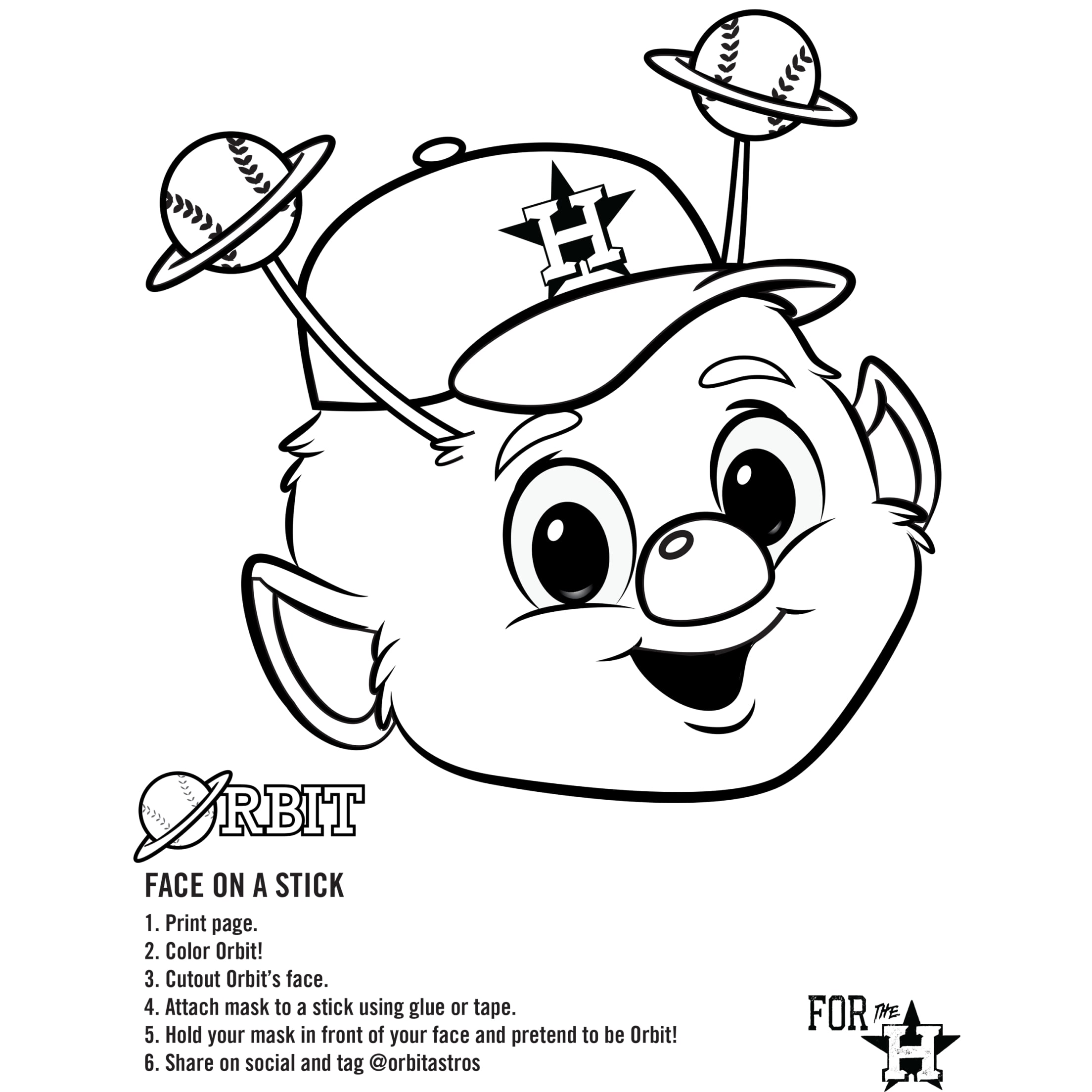 Astros activities coloring pages houston astros