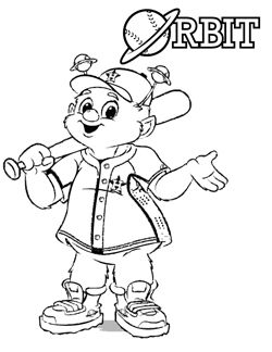 Baseball coloring pages baseball mascots coloring pages for boys