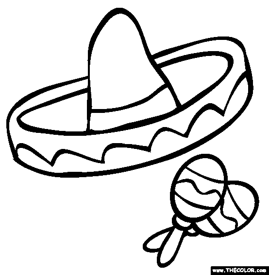 Sobrero and aracas online coloring page