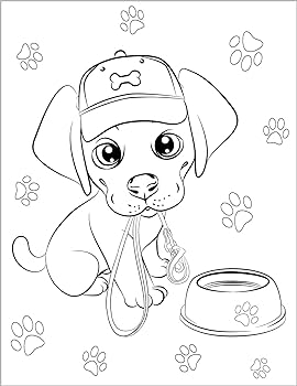 Cute dogs coloring book for kids ages