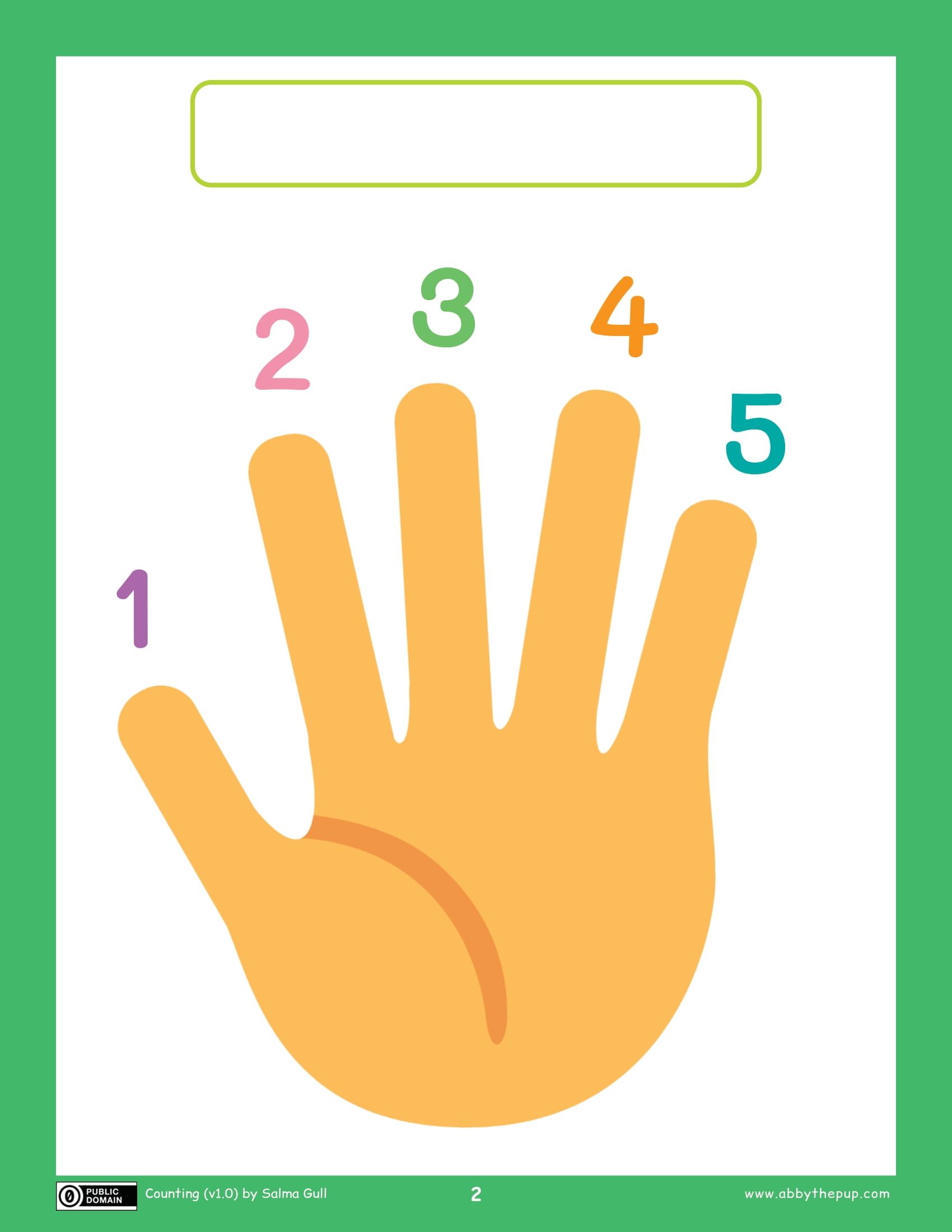 Count your fingers from to free printable puzzle games