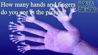 How many hands fingers do you see in the picture brain teaser puzzle