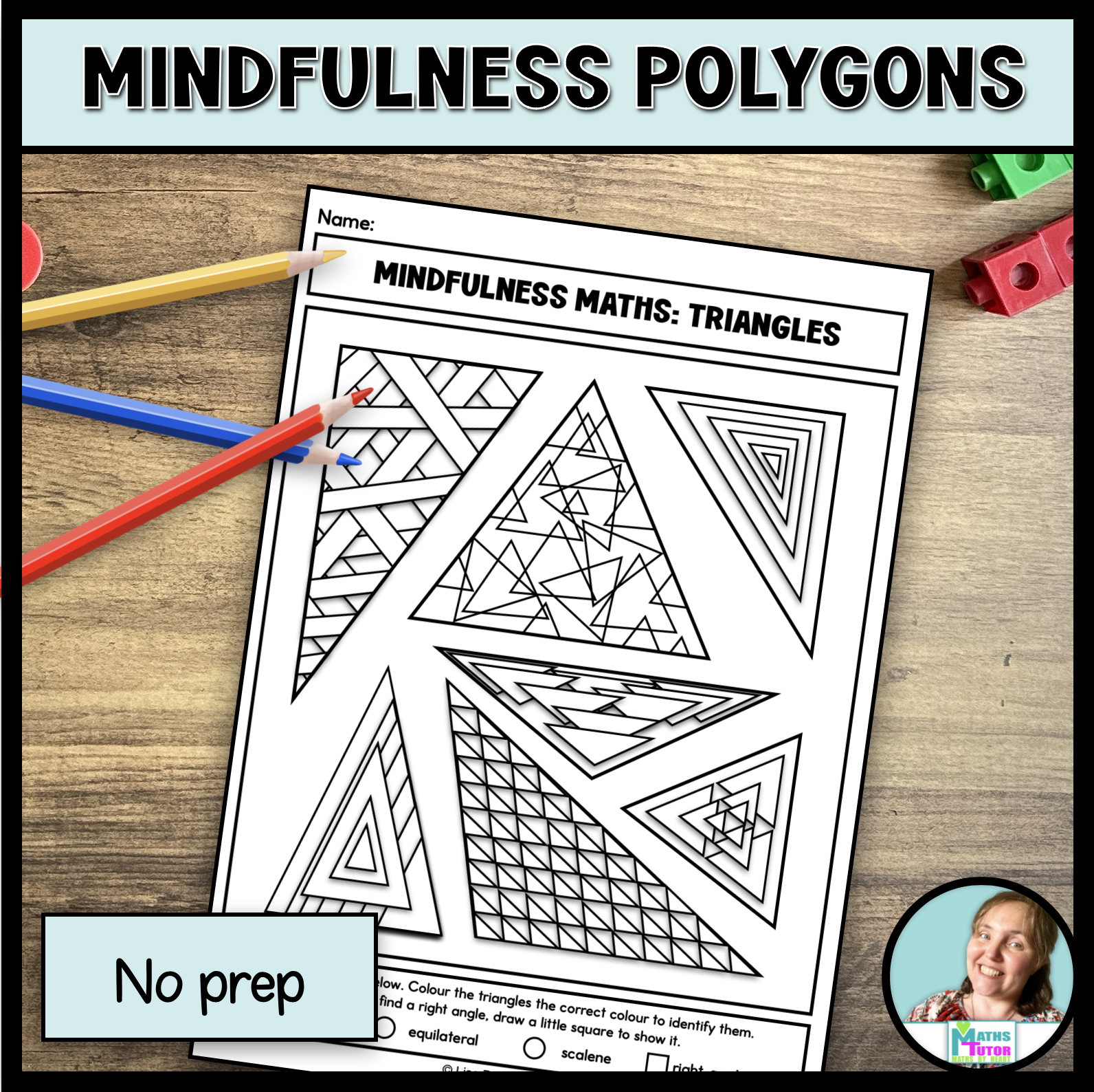 Mindfulness colouring pages maths polygons teaching resources