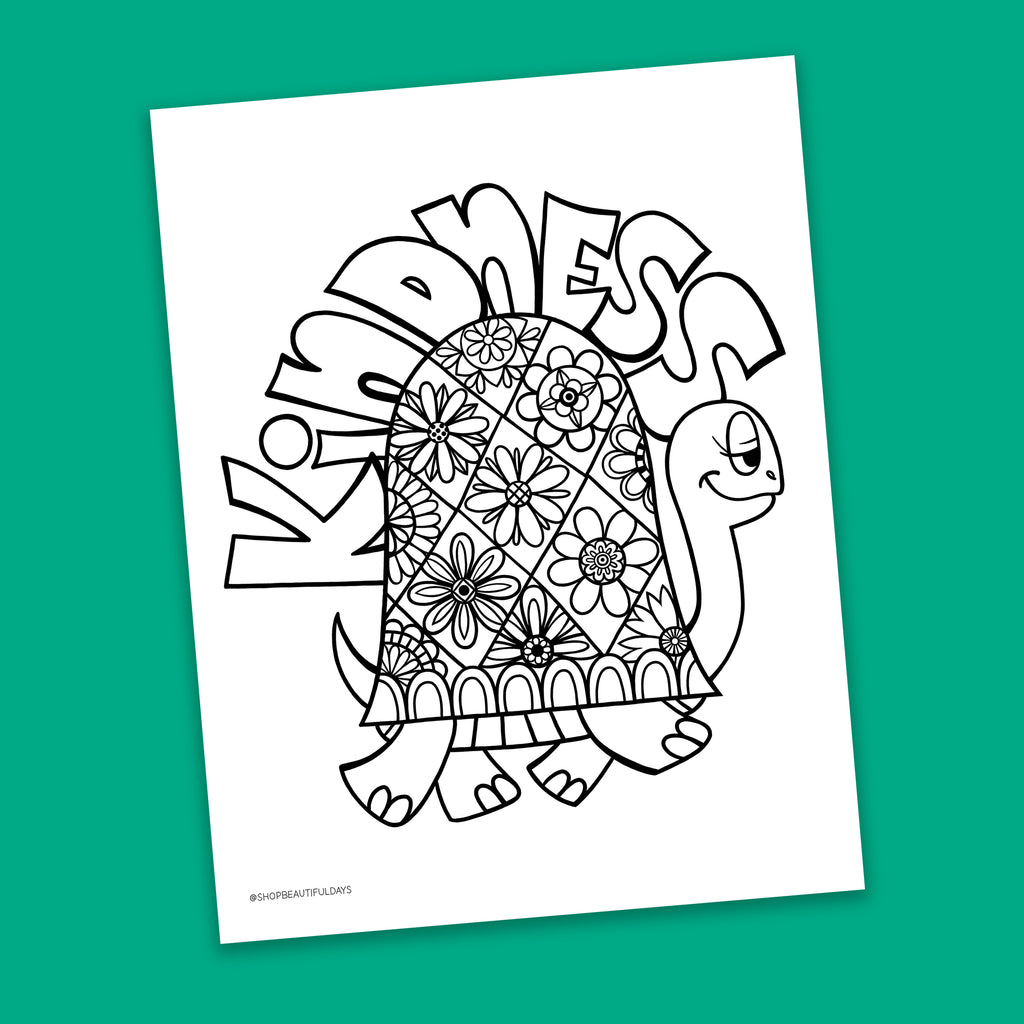Kindness coloring page