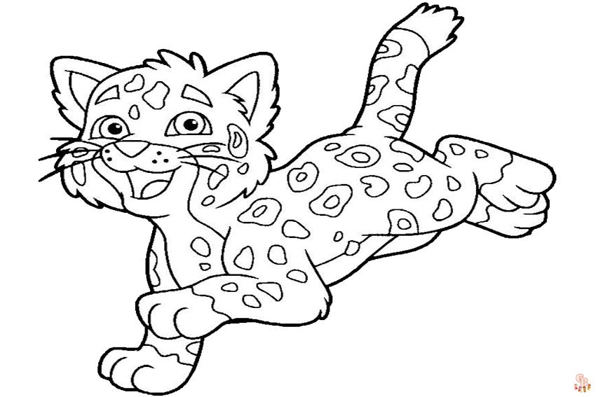 Free printable jaguar coloring pages for kids