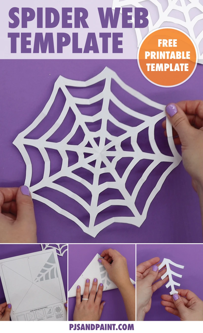 Free printable spider web template halloween craft