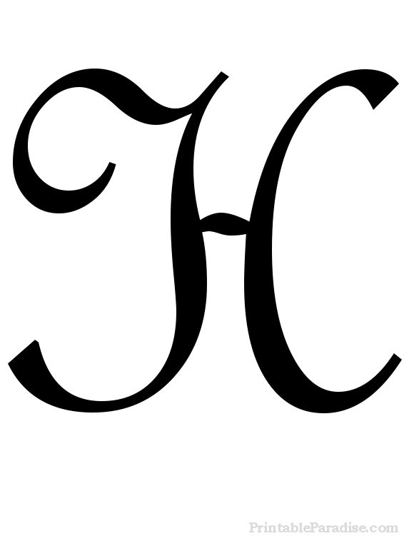 Printable cursive letter h