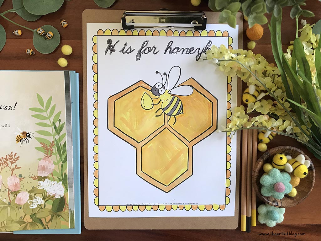 Honeybee coloring page free homeschool deals