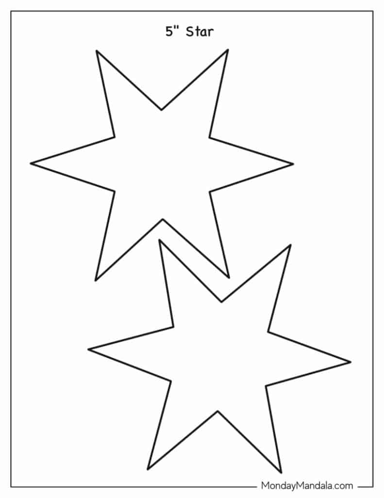 Star templates free pdf printables