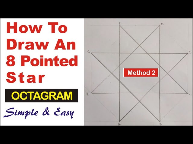 How to draw an pointed star ethod how to draw an octagra eight pointed star drawing tutorial