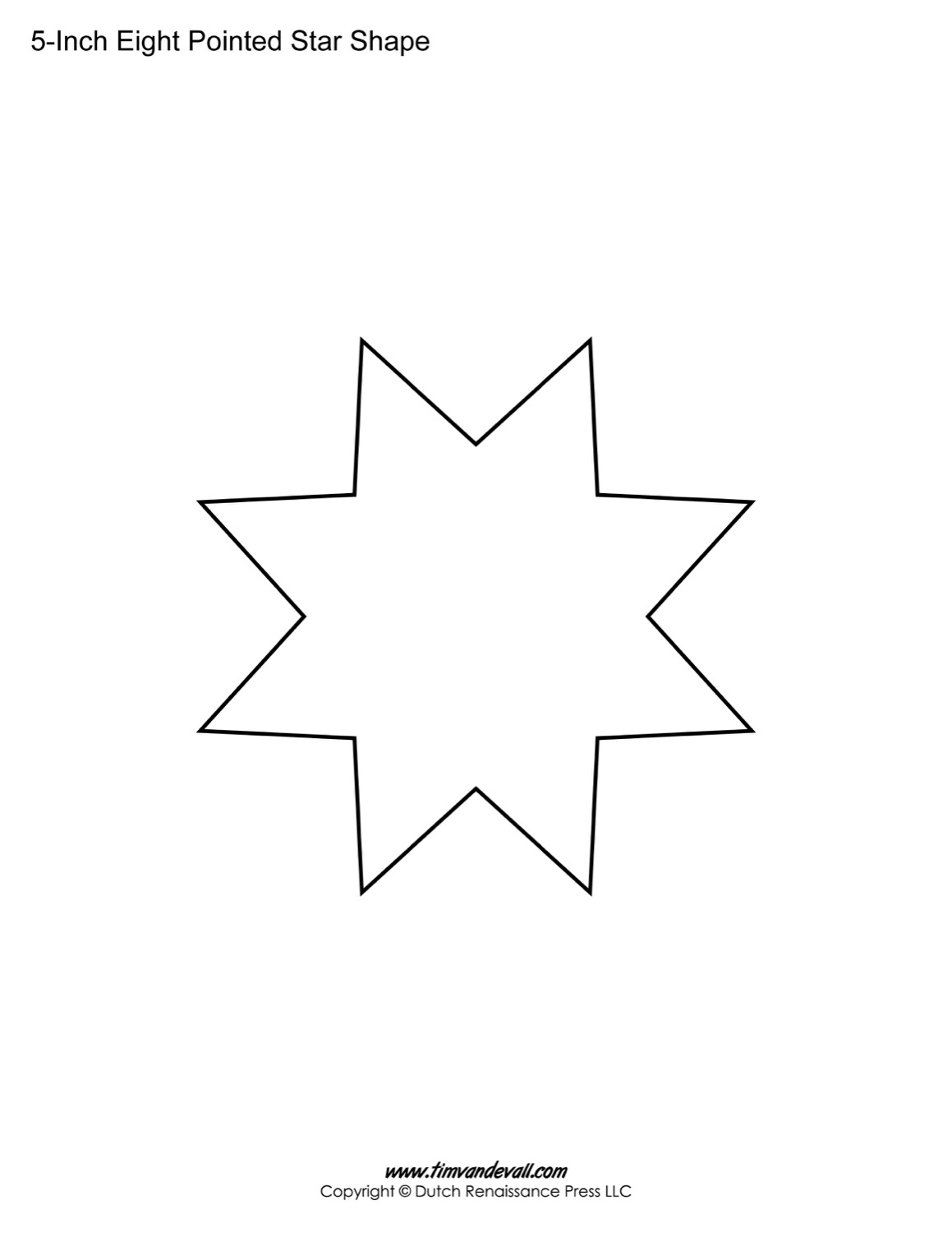 Eight pointed stars â tims printables