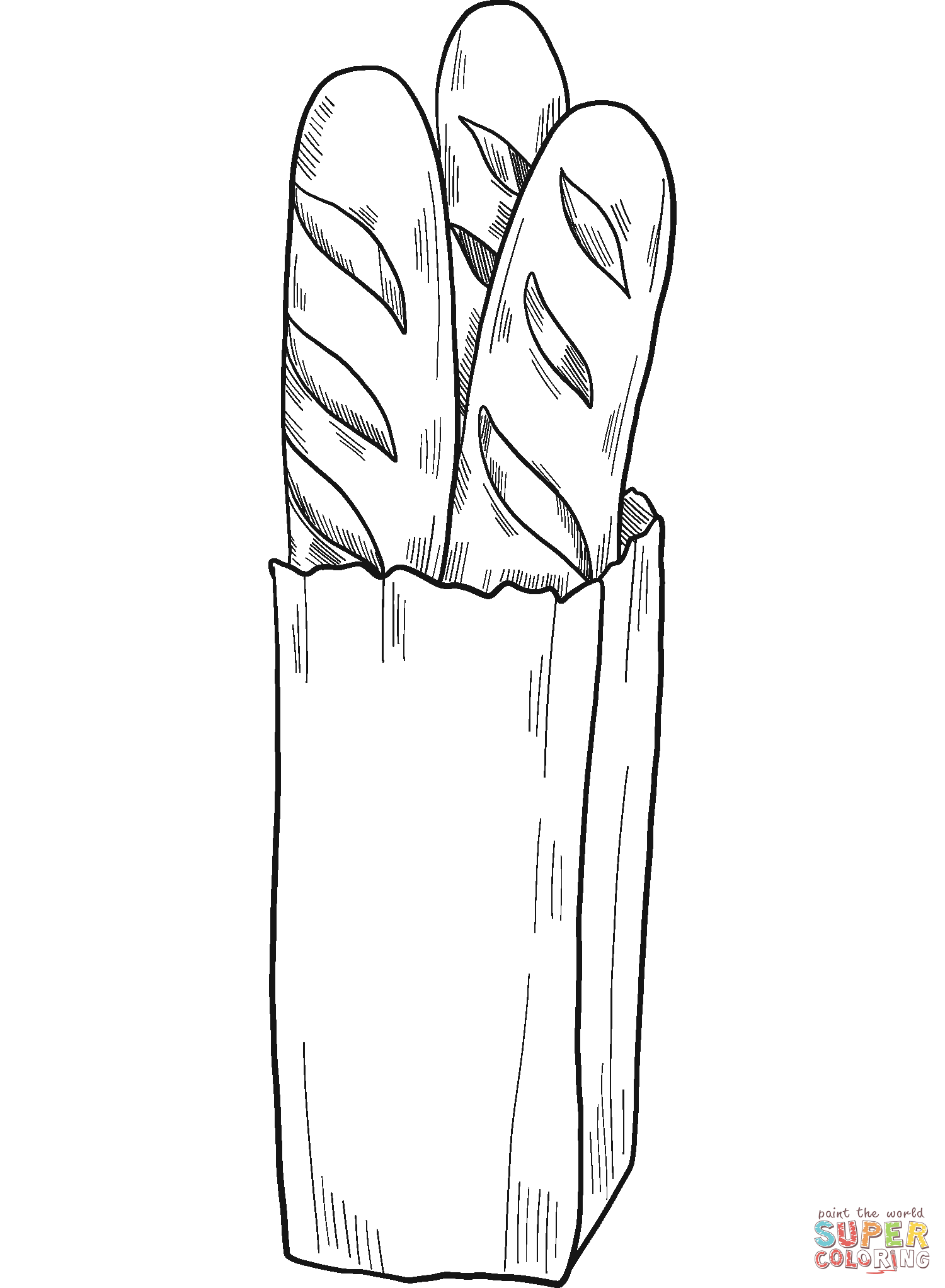 Baguettes coloring page free printable coloring pages