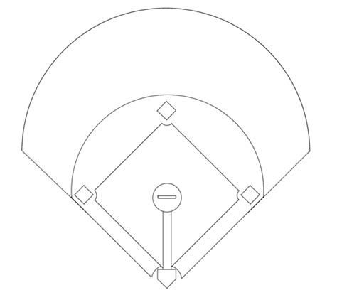 Printable baseball field layout