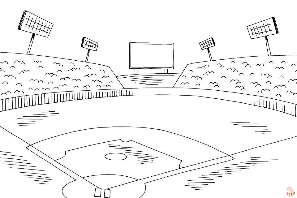 Exciting baseball coloring pages for kids and adults alike