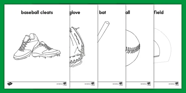 Baseball coloring sheets teacher made