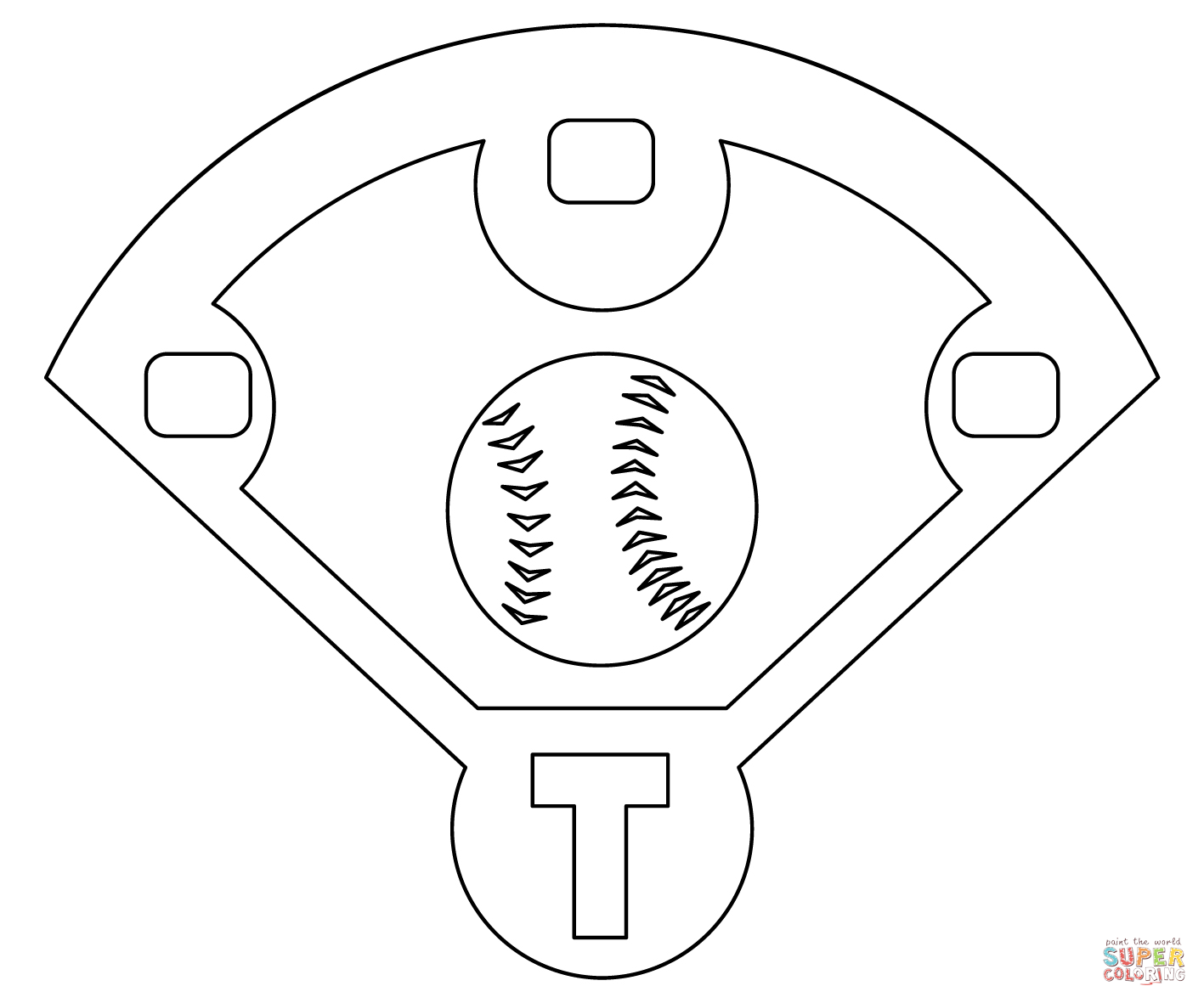 Baseball diamond coloring page free printable coloring pages