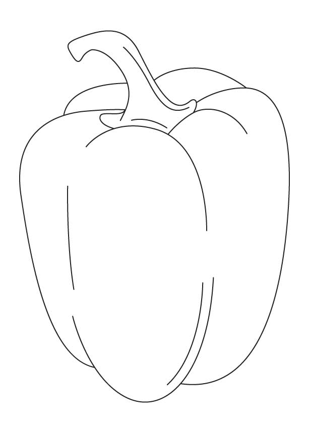 Yellow capcicum coloring page download free yellow capcicum coloring page for kids best coloring pages