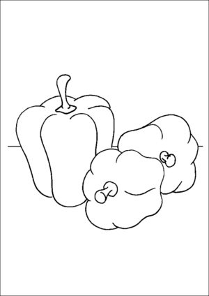 Bell peppers coloring page