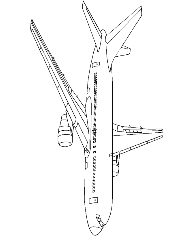 Airline aircraft drawings amd coloring sheets